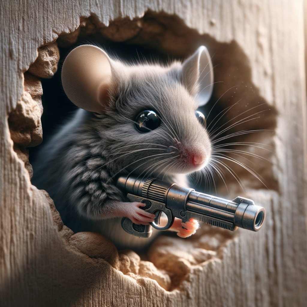 Mouse with water pistol