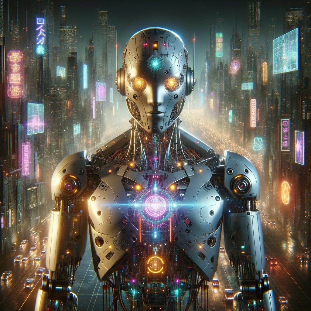 robot avatar in cyberpunk style