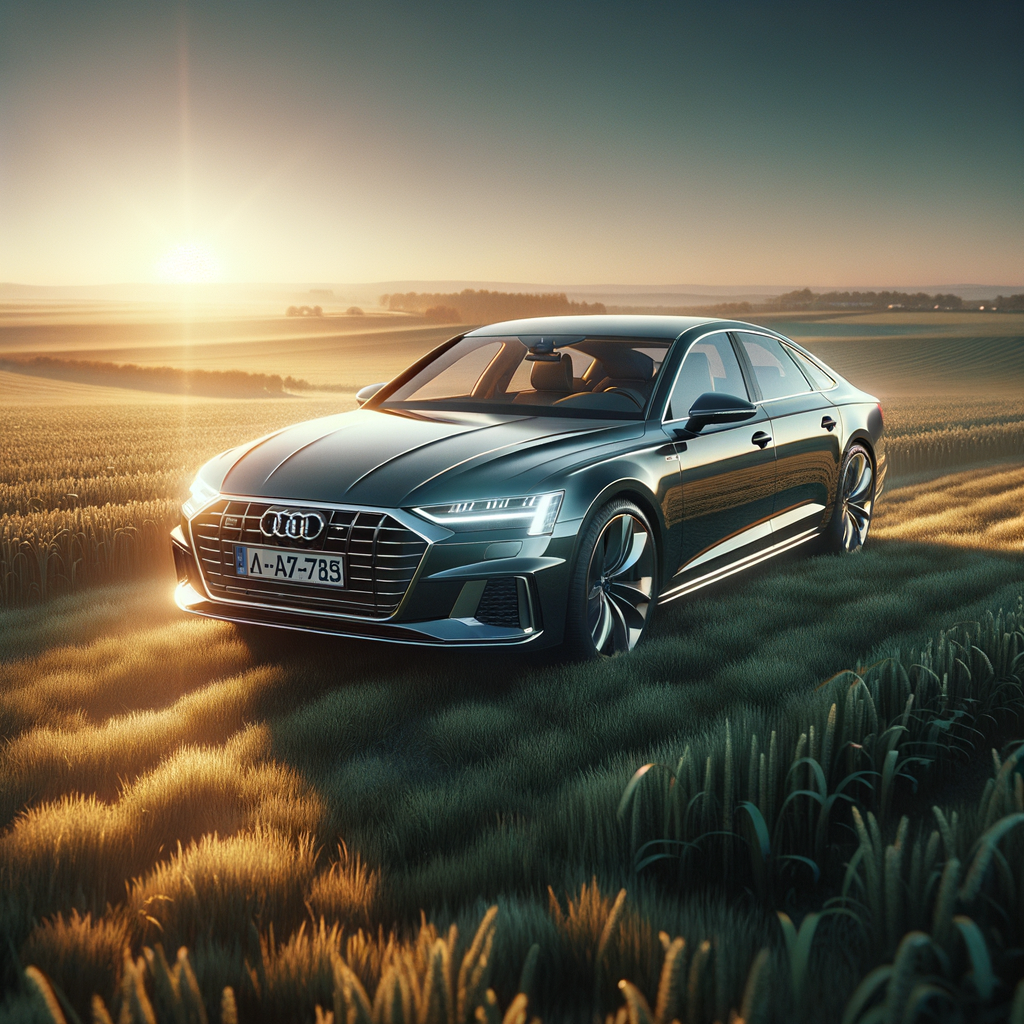 Un Audi A6 C7. 5 ultra realistic, pe un câmp,