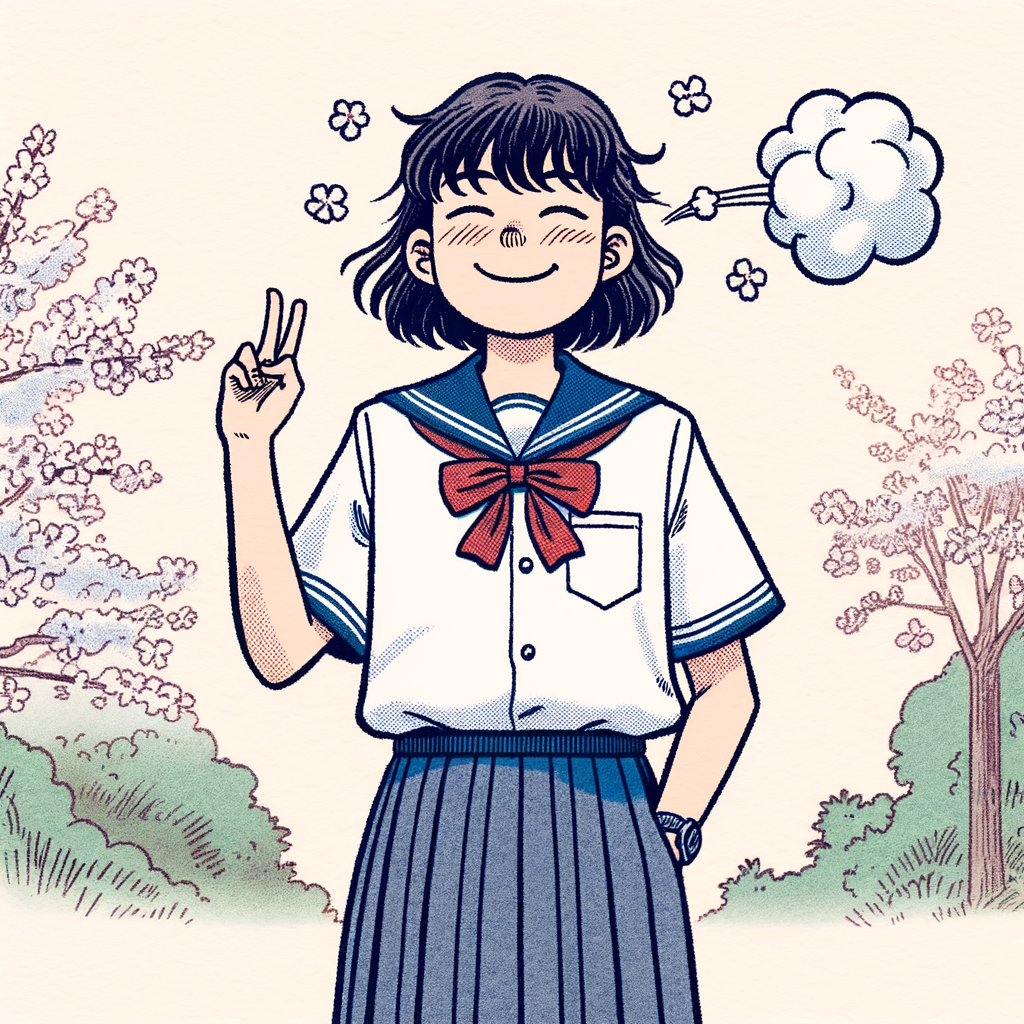 Girl farting in school uniform