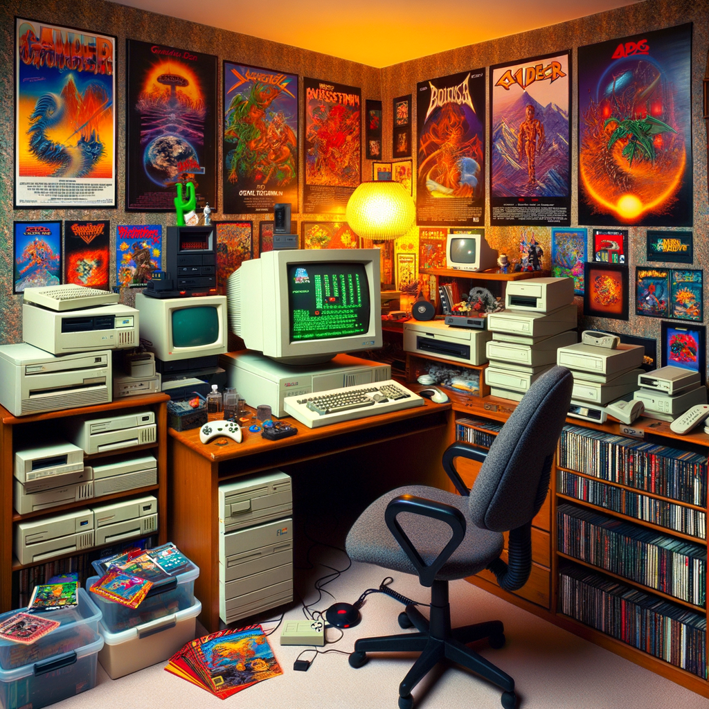 PC gamers room 90's style