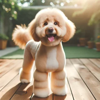 Dog with fresh haircut