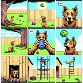 create a comics about dogs