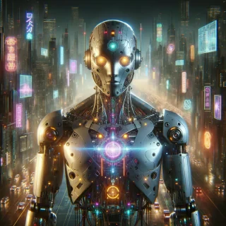 robot avatar in cyberpunk style