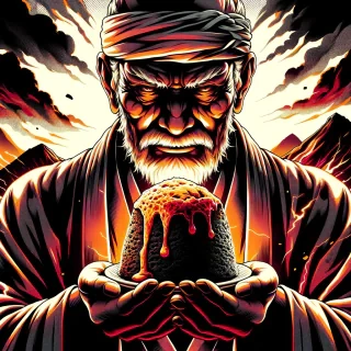 John Paul the 2nd holding a lava cake